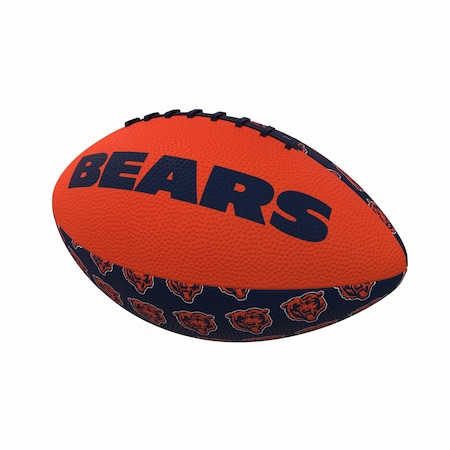 Logo Brands Chicago Bears Repeating Mini-Size Rubber Football 606-93MR-3